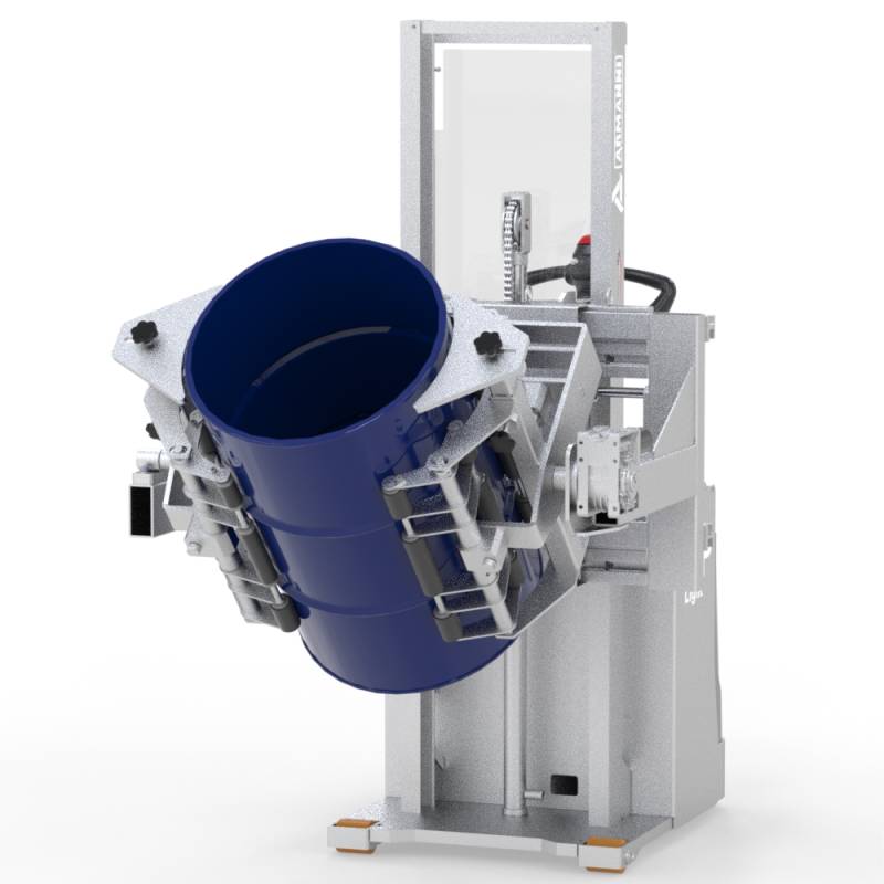 CP Light PRF-F Inox - Stoccatore con pinza per svuotamento frontale di fusti