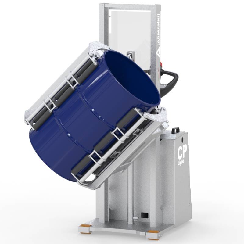CP Light PRL-F Inox - Stoccatore con pinza per svuotamento laterale di fusti