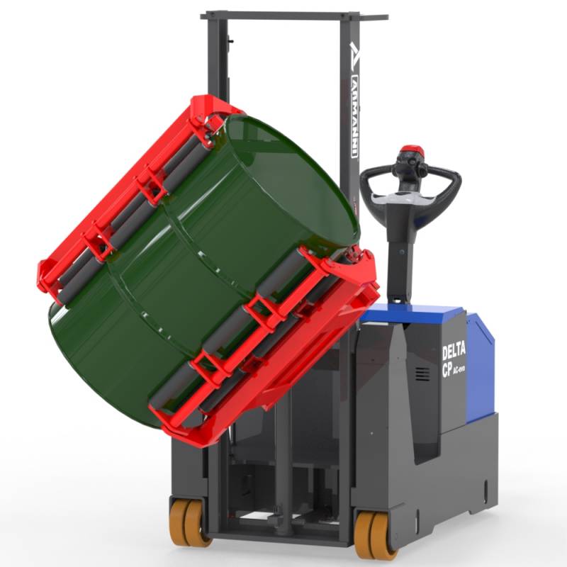 Carrelli con pinza laterale per svuotamento fusti Delta CP PRL-F