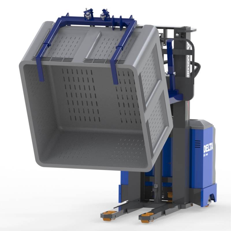 Carrelli con attrezzatura ribalta cassoni Delta E RCF