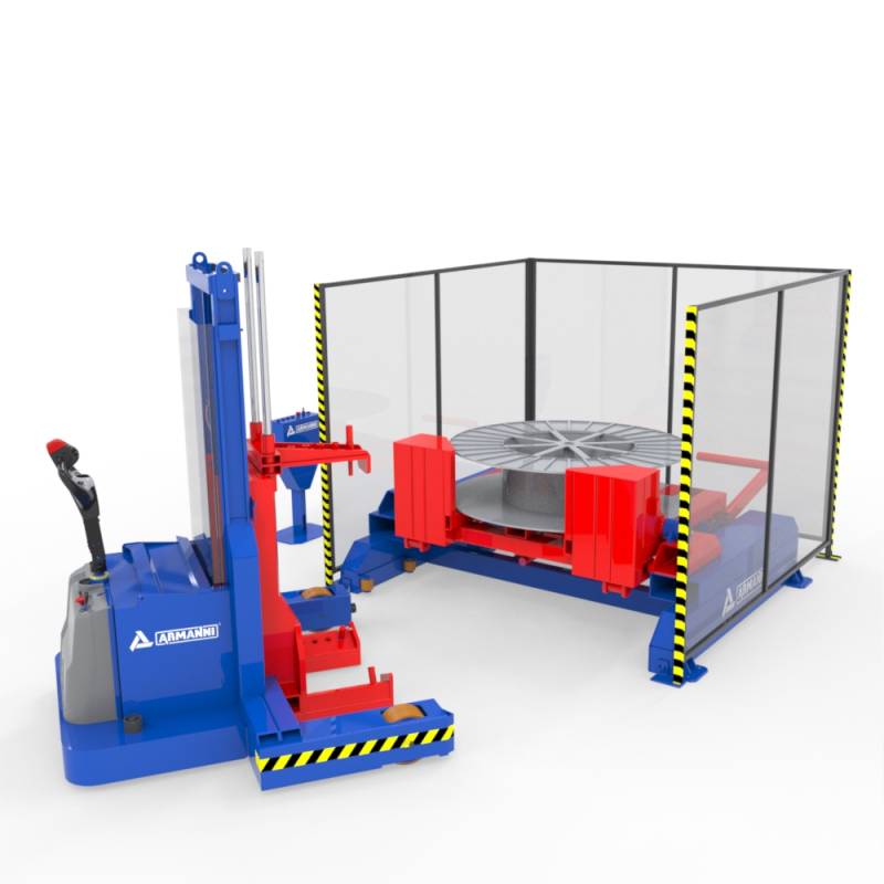 Impianti per il ribaltamento coil e bobine di cavi elettrici Stazione di ribaltamento bobine elettriche