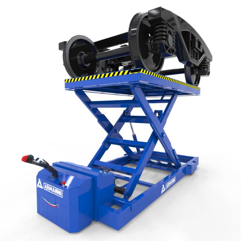 Tavole motorizzate Tavola motorizzata per assemblaggio e manutenzione treni